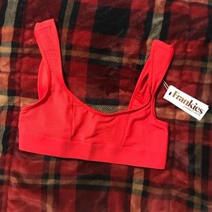 Frankie’s bikinis red drew top